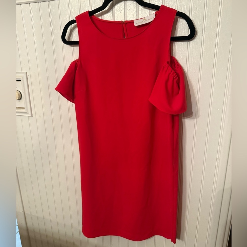Amanda Uprichard Cold Shoulder Red Small Minidress